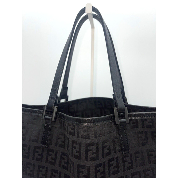 Fendi Hand Bag Black Nylon with Leather Straps - Picture 8 of 16